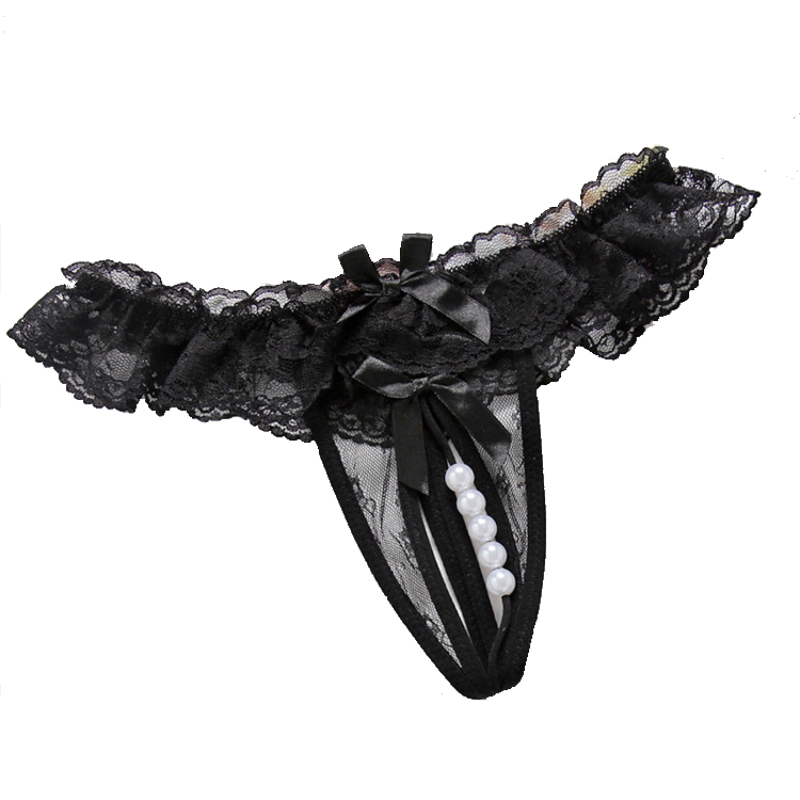 Erotic Women Thongs and G Strings Pearls Tangas Crotch Less Intimates Women Sexy Panties Sexy Underwear Lace Bow Transparent Briefs, White
Erotic Women Thongs and G Strings Pearls Tangas Crotch Less Intimates Women Sexy Panties Sexy Underwear Lace Bow Transparent Briefs, White