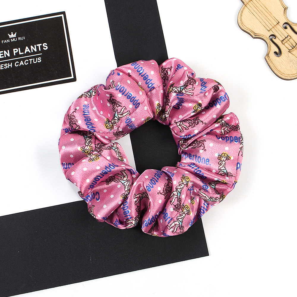 Korean Women Hearwear Girls Hair Tie Striped Lady Scrunchies Ponytail Hair Female Holder Rope Pineapple Print Hair Accessories 50pcs