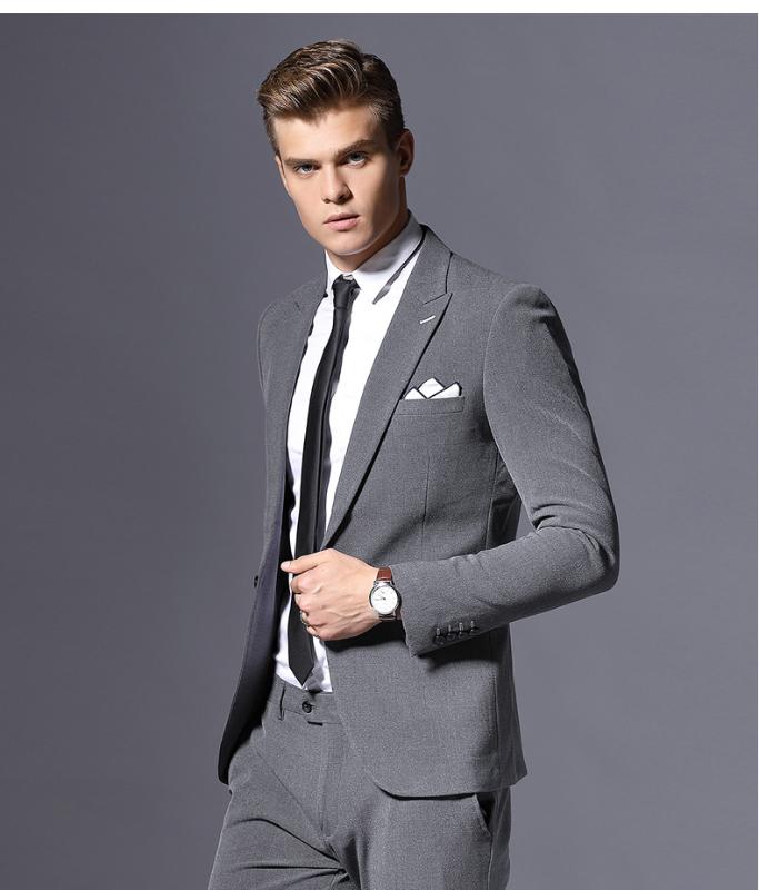 Lastest Mens Suit Jacket Formal Business Blazer Men Groom Three Pieces Slim Fit Party Clothing Single Button Wedding Dress, Black 
Lastest Mens Suit Jacket Formal Business Blazer Men Groom Three Pieces Slim Fit Party Clothing Single Button Wedding Dress, Black