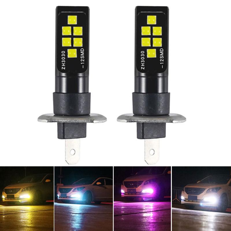 2Pcs H1 H3 car LED Bulb Fog Lights Super Bright 12MD 3030 6000K Car 12V Driving Day Running Lamp Auto White blue orange pink
2Pcs H1 H3 car LED Bulb Fog Lights Super Bright 12MD 3030 6000K Car 12V Driving Day Running Lamp Auto White blue orange pink