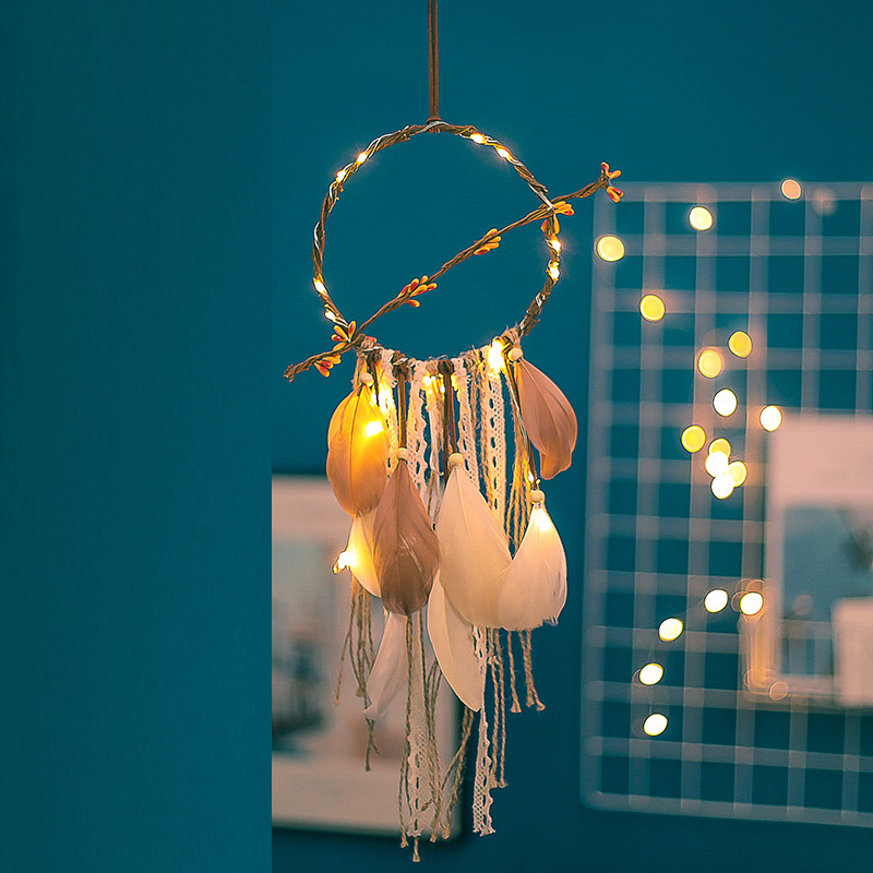 ins style dream catcher lamp feather wind bell automotive supplies hanging home decoration dreamcatcher with light birthday gift
ins style dream catcher lamp feather wind bell automotive supplies hanging home decoration dreamcatcher with light birthday gift
