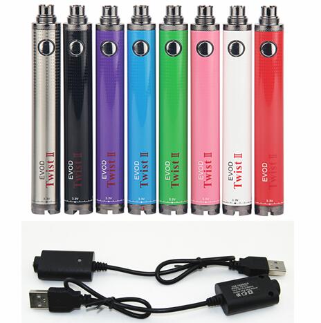 MOQ 5Pcs EVOD Twist II battery & ego USB Charger 1600mah 3.3v-4.8v ecig batteries suit with CE4 5 H2 protank atomizer
MOQ 5Pcs EVOD Twist II battery & ego USB Charger 1600mah 3.3v-4.8v ecig batteries suit with CE4 5 H2 protank atomizer