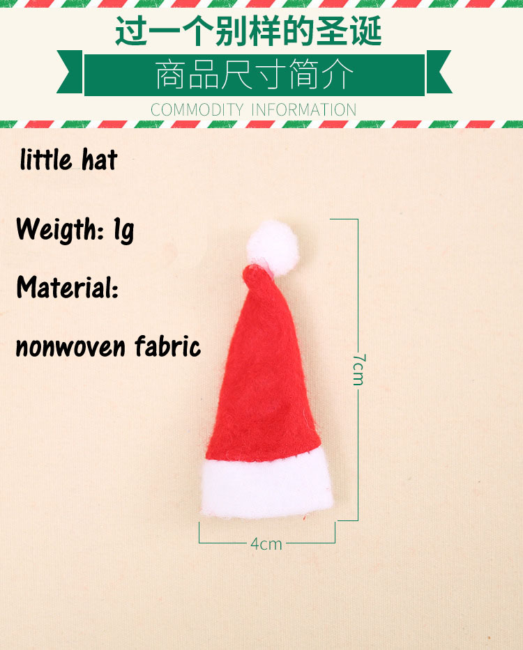 10/pcsBest sellers Christmas decorations Mini Christmas hat lollipop hat non-woven small cap cute candy
10/pcsBest sellers Christmas decorations Mini Christmas hat lollipop hat non-woven small cap cute candy
