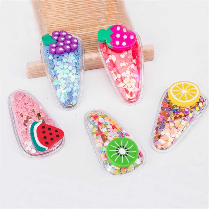 1pcs Korean Color Hair Clip Quicksand Transparent Hairpins Children Fruit Hair Clip PVC Side Baby BB Accessories
1pcs Korean Color Hair Clip Quicksand Transparent Hairpins Children Fruit Hair Clip PVC Side Baby BB Accessories