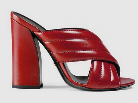 Hot Sale-ver Chunky Heel Women Slides Block High Heels Sandal Mules Shoes Woman Slipper Cheap