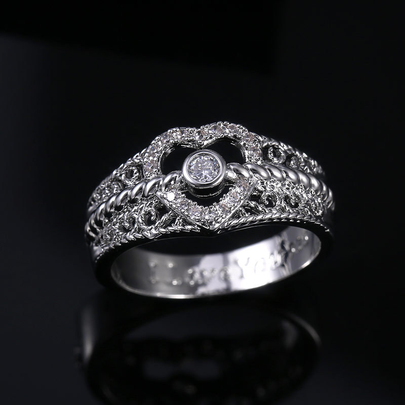 "I Love You"Silver Color Heart Shape Zircon Wedding Rings Accessories Birthday Valentine's Day Lover's Gifts Anniversary Jewelry
"I Love You"Silver Color Heart Shape Zircon Wedding Rings Accessories Birthday Valentine's Day Lover's Gifts Anniversary Jewelry