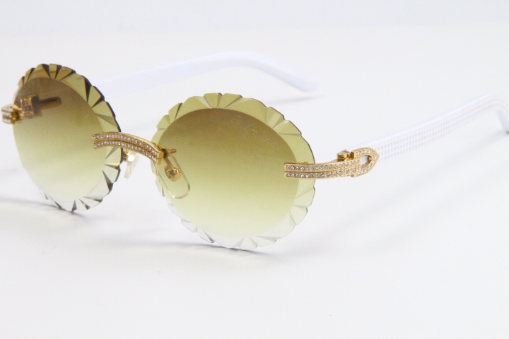 2020 Wholesale Selling Double row Big Stones Rimless Glasses 3524012A White Plank Oversized Round Eyewear Vintage/Half frame Sunglasses Hot
2020 Wholesale Selling Double row Big Stones Rimless Glasses 3524012A White Plank Oversized Round Eyewear Vintage/Half frame Sunglasses Hot