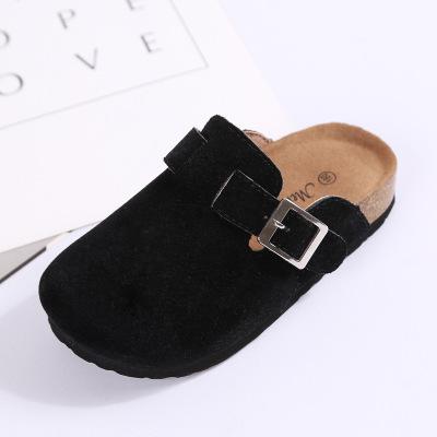 Girls Slippers Kids Cork Home Shoes baby boys Children Fashion Suede Casual Sandals 2019 Autumn Comfortable Children Slippers