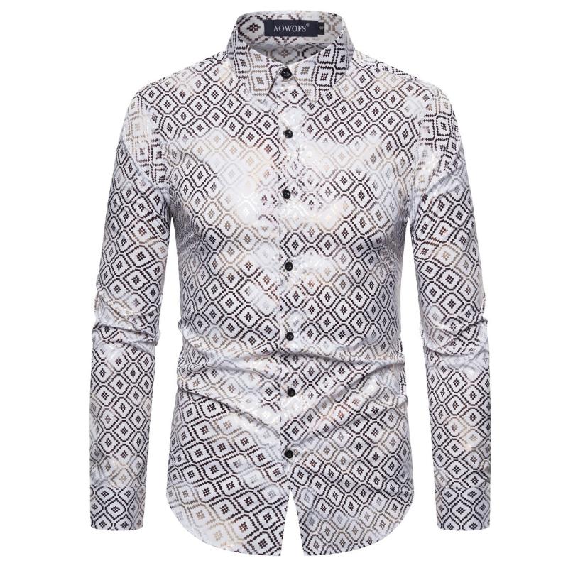 Blouse Men Small Square Design Bronzing Print Slim Casual Shirts Fashion Wild Long Sleeve Shirt Spring New Arrival, Black 1812-ys080-p40
Blouse Men Small Square Design Bronzing Print Slim Casual Shirts Fashion Wild Long Sleeve Shirt Spring New Arrival, Black 1812-ys080-p40