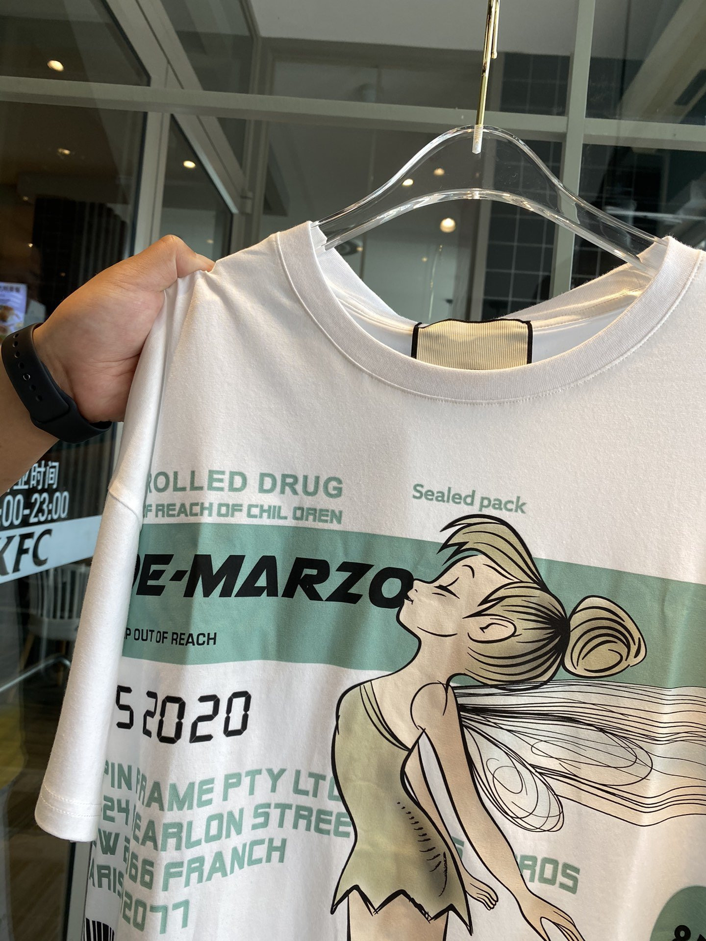 Spring/Summer 2020 High-end Quality Fashion Ladies Flower Fairy Elf Illustration Series Short Sleeve T-shirt S-L