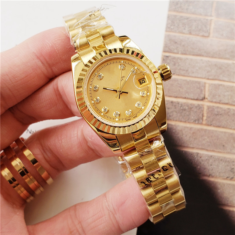 gold High Quality 28mm 31mm 36mm Rhinestone Stainless Steel Ladies Watch Automatic Mechanical Luxury Dress Women's watches fashion women, 26mm
gold High Quality 28mm 31mm 36mm Rhinestone Stainless Steel Ladies Watch Automatic Mechanical Luxury Dress Women's watches fashion women, 26mm