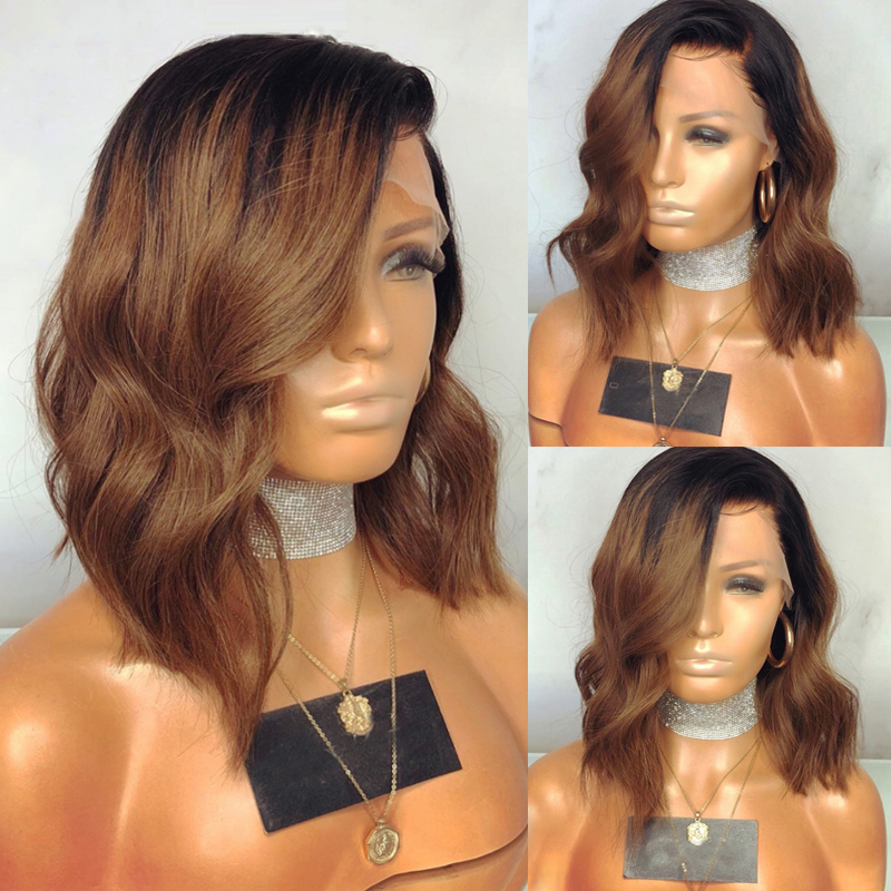 Pre Plucked Ombre Wavy Lace Front Human Hair Wigs 150% #1B/30 Brown Color 13x4 Lace Wig Wavy Brazilian Remy Hair Wig Bleached, T1b/30
Pre Plucked Ombre Wavy Lace Front Human Hair Wigs 150% #1B/30 Brown Color 13x4 Lace Wig Wavy Brazilian Remy Hair Wig Bleached, T1b/30