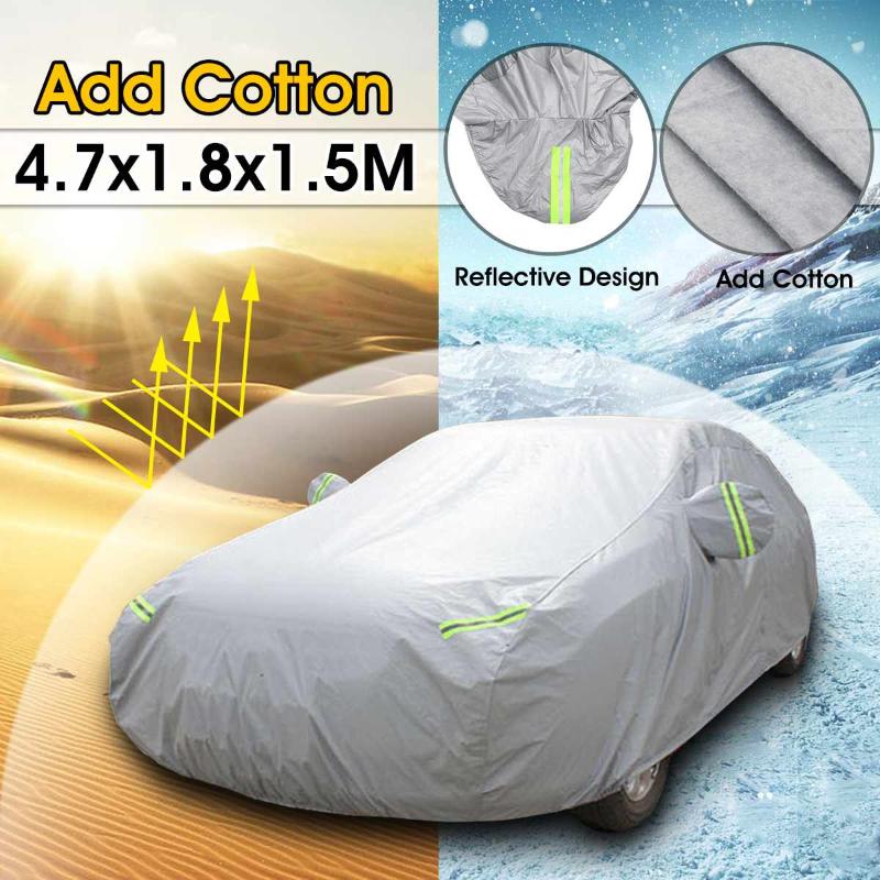 Universal 4.7x1.8x1.5M Full Car Cover Waterproof Large Sun Protection Cover Heavy Duty Breathable Snow UV Dust Protection
Universal 4.7x1.8x1.5M Full Car Cover Waterproof Large Sun Protection Cover Heavy Duty Breathable Snow UV Dust Protection