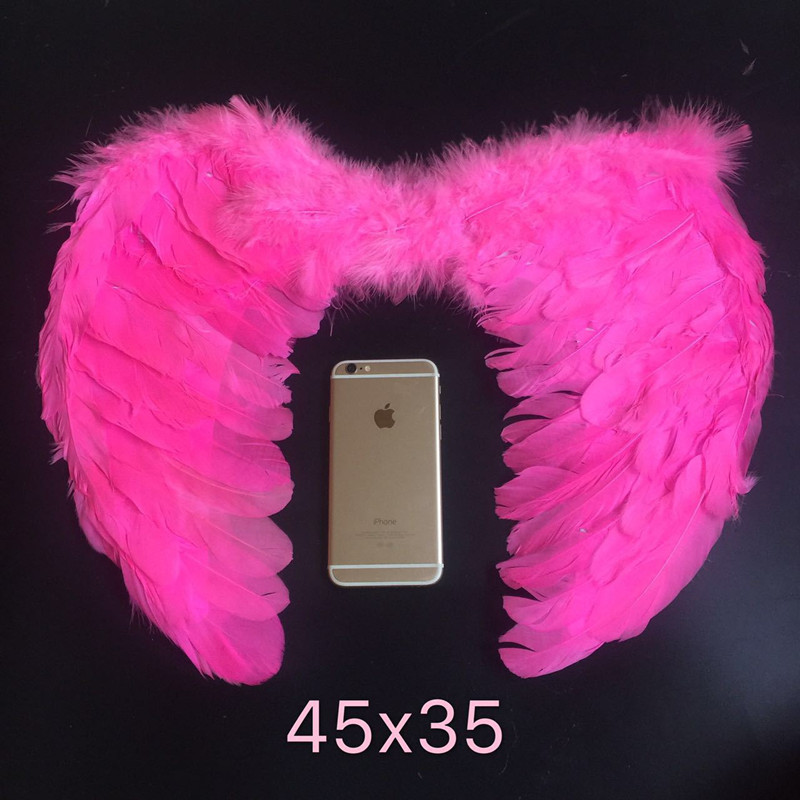 Halloween Party Cosplay Wedding Costume Props Mardi Gras Child Adult Unisex Feathers Angel Wings White Black Red Pink S-XXL Wholesale