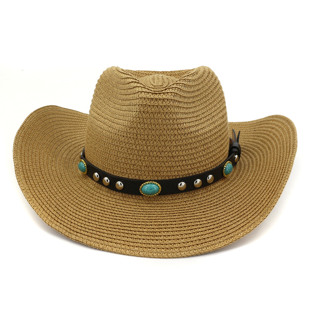 Fashionable Summer Beach Hat Cowboy Paper Straw Hats for Men Women Wide Brim Panama Style Sun Visor Cap with Belt Decor, Black
Fashionable Summer Beach Hat Cowboy Paper Straw Hats for Men Women Wide Brim Panama Style Sun Visor Cap with Belt Decor, Black