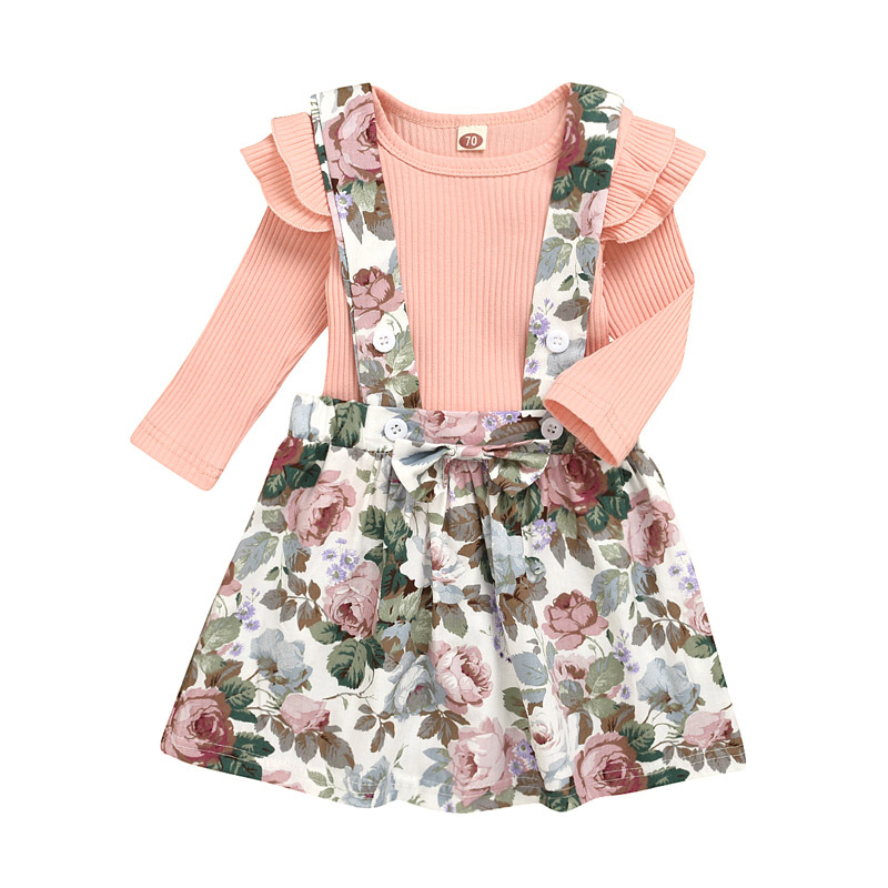Baby Girls Dress Suit Kids Solid Ruffler Long Sleeve Tops Kids Casual Clothes Girls Little Floral Bow Dress Adjustable Shoulder Strap 06, Pink
Baby Girls Dress Suit Kids Solid Ruffler Long Sleeve Tops Kids Casual Clothes Girls Little Floral Bow Dress Adjustable Shoulder Strap 06, Pink