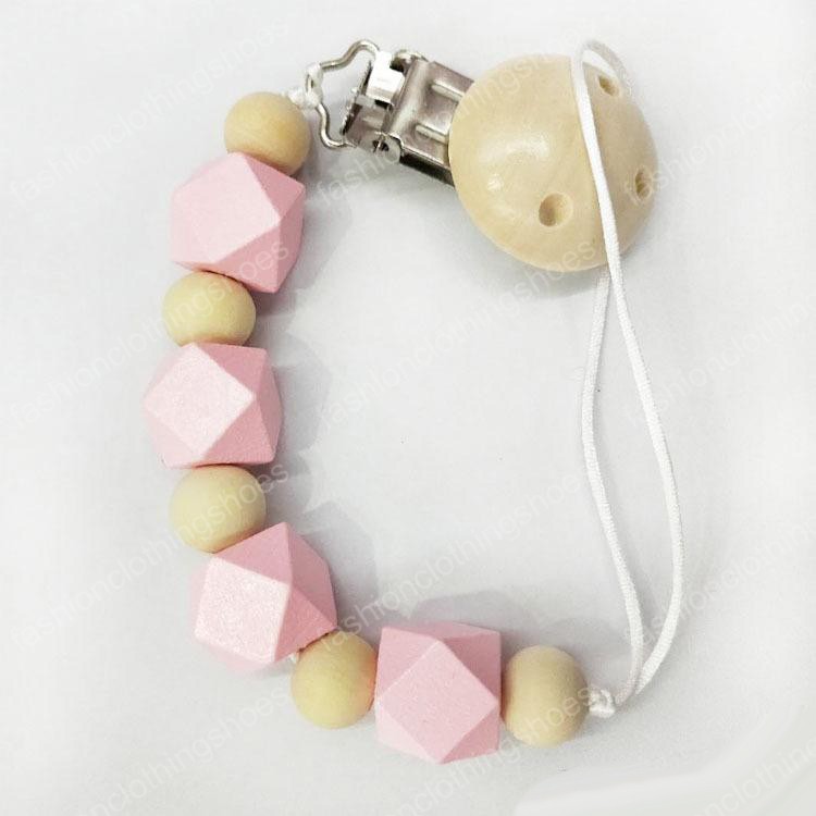 Hot Sale Baby Pacifier Holders Newborn Pacifier Clips Prevent falling Infant Cartoon Gutta percha Clips For Baby Feeding