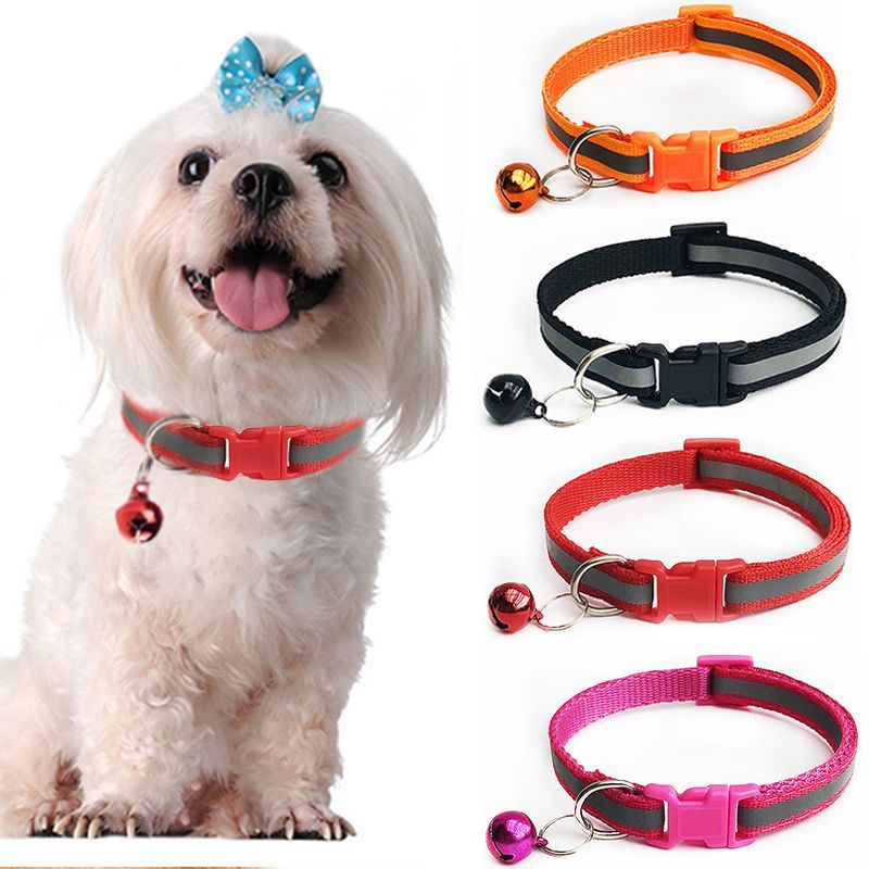 Dog Cat Collars Reflective Adjustable Size pet Nylon Strap Bell Collar Puppy Necklace Safe
Dog Cat Collars Reflective Adjustable Size pet Nylon Strap Bell Collar Puppy Necklace Safe