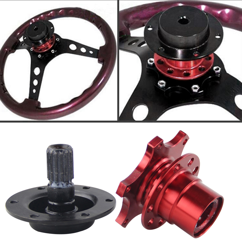 Car Steering Wheel Quick Release Hub Boss Kit Quick Release Steering Wheel Adapter For 6 Hole Steering Wheel Hub