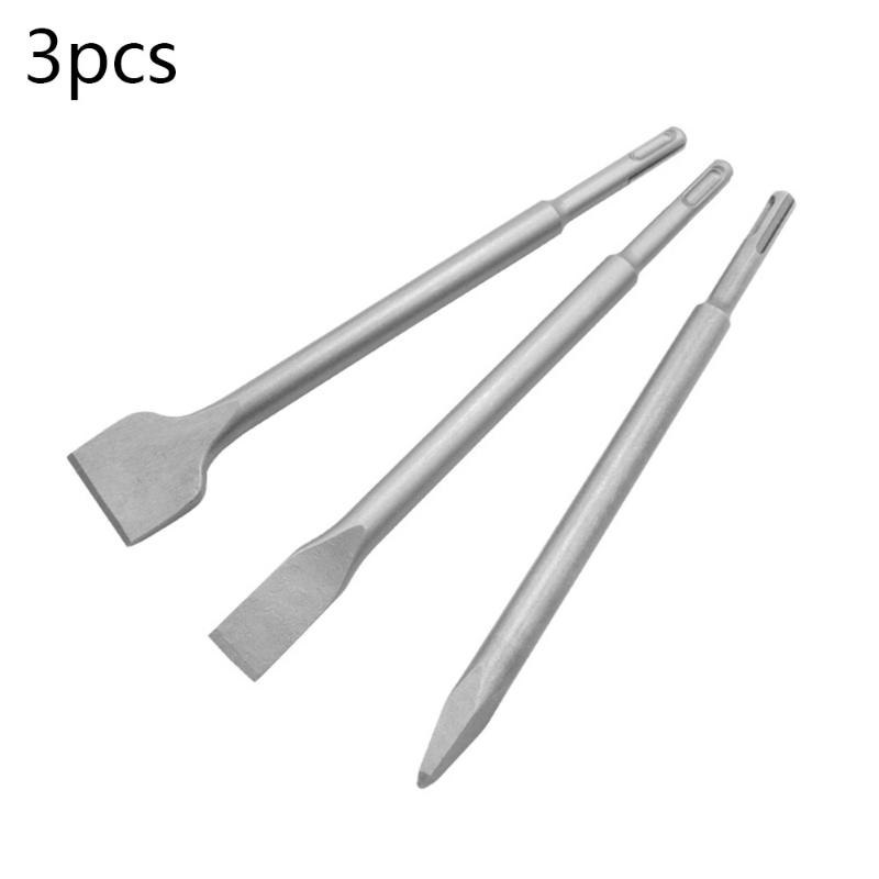 3Pcs/Set Multifunction Flat Chisel Point Chisel Drill Bit Impact Drill Silver Concrete Wall Drilling Bit Set
3Pcs/Set Multifunction Flat Chisel Point Chisel Drill Bit Impact Drill Silver Concrete Wall Drilling Bit Set
