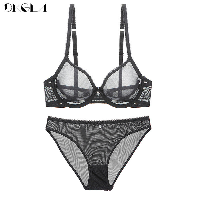 Classic Solid Black Brassiere Gauze See Through Bra Set Sexy Hollow Out Bras Transparent Underwear Sets For Women Lingerie 2019 Y200115
Classic Solid Black Brassiere Gauze See Through Bra Set Sexy Hollow Out Bras Transparent Underwear Sets For Women Lingerie 2019 Y200115