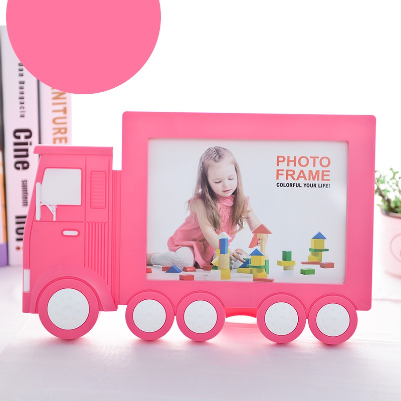 Creative Cartoon Train Picture Frame Children And Babies Picture Frame for Table Plastic 7 inch Picture Frames Wall Hanging3802059