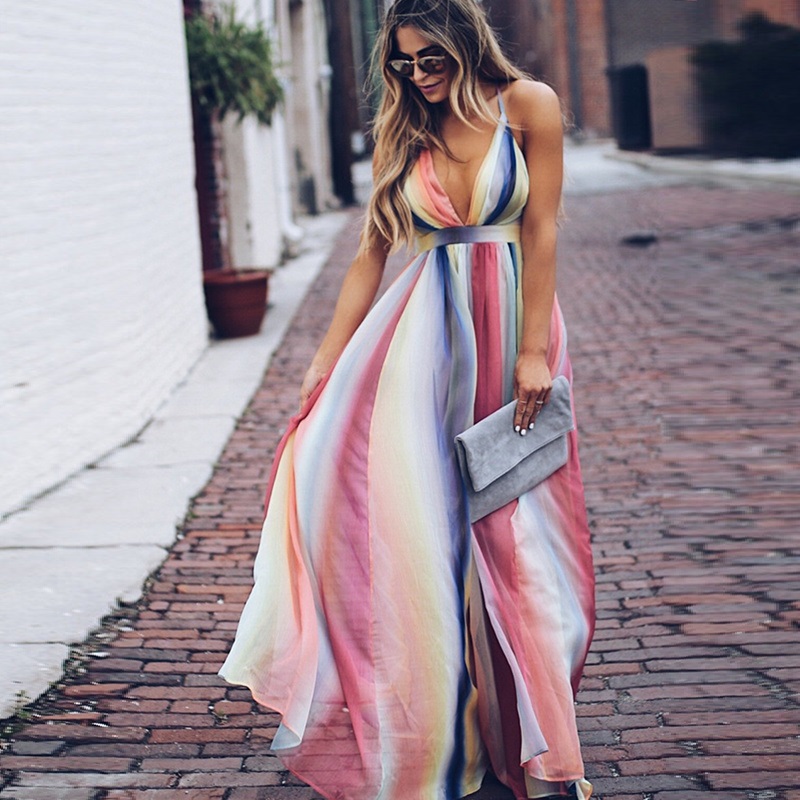 2020 Rainbow Printed Bikini Cover Up Women Slim Long Pareos Summer Beach Dress Tunic Female Swimsuit Cover-Up Swimwear Beachwear, N8907
2020 Rainbow Printed Bikini Cover Up Women Slim Long Pareos Summer Beach Dress Tunic Female Swimsuit Cover-Up Swimwear Beachwear, N8907