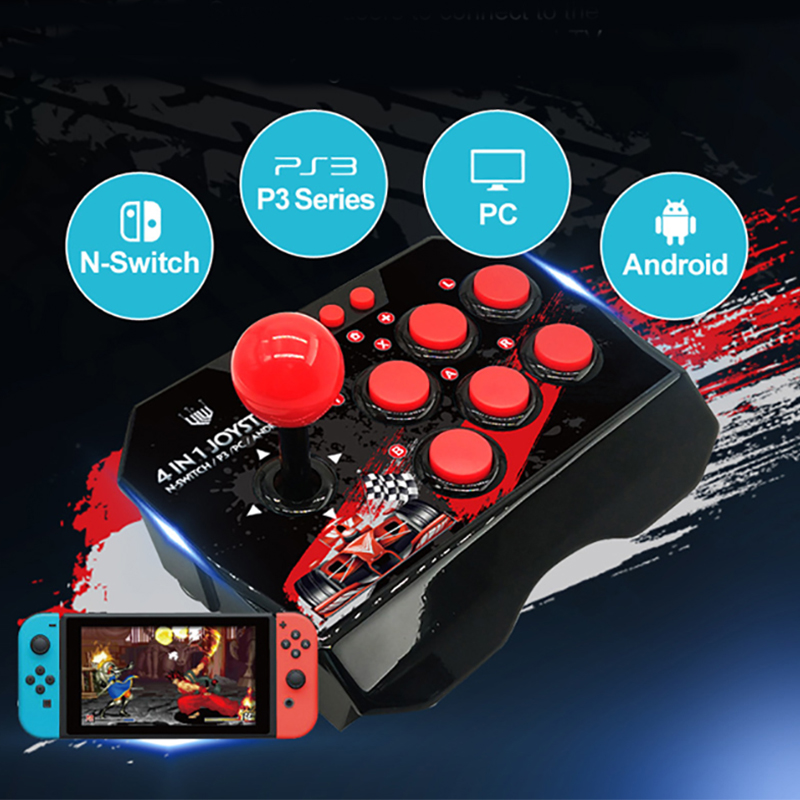 4 In 1 USB Wired Game Controller Arcade Fighting Joystick Stick for PS3 for Nintend Switch PC Gamepad for Android TV 10 Buttons
4 In 1 USB Wired Game Controller Arcade Fighting Joystick Stick for PS3 for Nintend Switch PC Gamepad for Android TV 10 Buttons