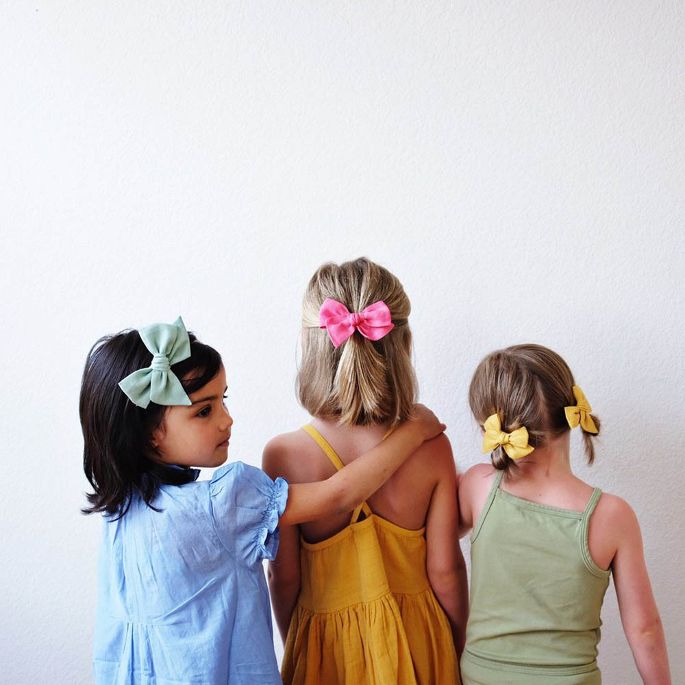 INS 48 color 4.33" hair Bow Baby girl Barrettes Girl Hair Accessories Plaid Flower Print kids party School hair clipper