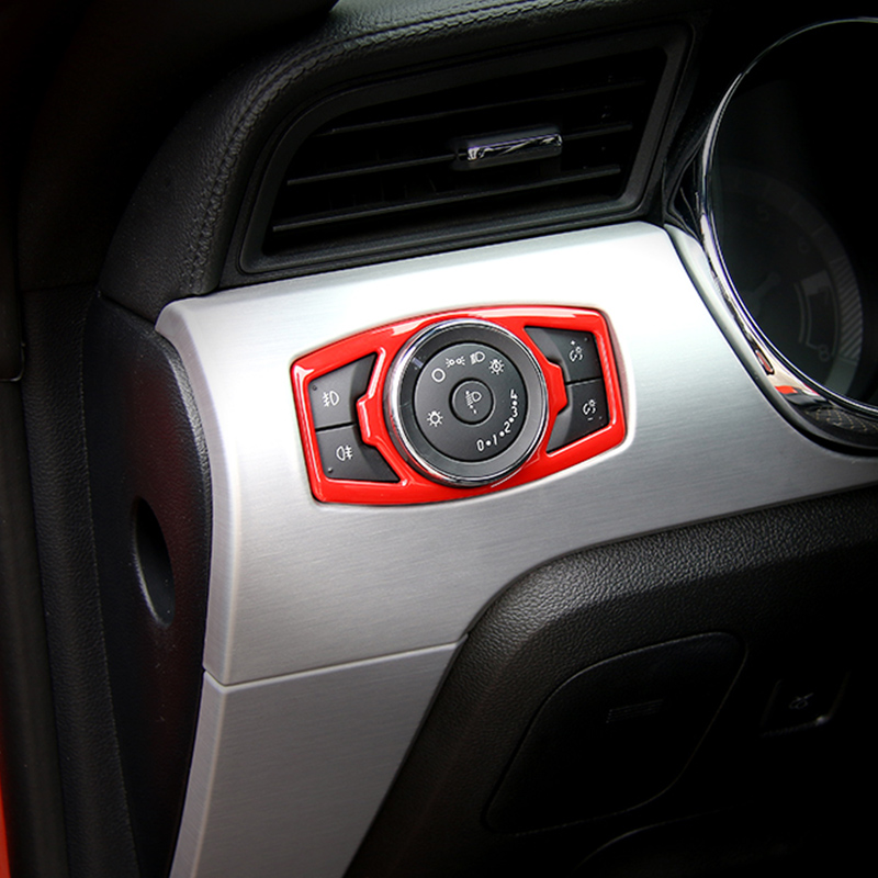 Car HeadLight Switch Button Trim ABS Decoration Cover For Ford F150 Car Interior Accessories