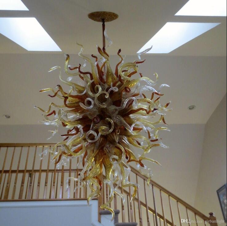Ceiling Decorative Handmade Blown Glass Chandelier Light CE UL Certificate Modern Art Glass Home Decor Hanging LED Chandelier