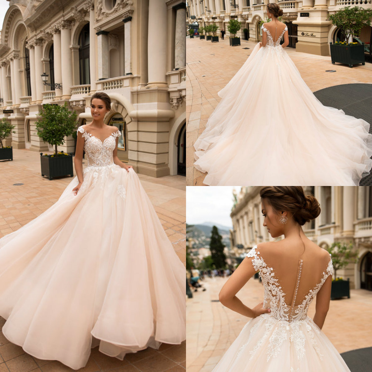 Berta 2019 Beach Wedding Dresses Off Shoulder Lace Appliqued A Line Country Bridal Gowns Sweep Train Boho Wedding Dress Robe De Mariée, Pink
Berta 2019 Beach Wedding Dresses Off Shoulder Lace Appliqued A Line Country Bridal Gowns Sweep Train Boho Wedding Dress Robe De Mariée, Pink