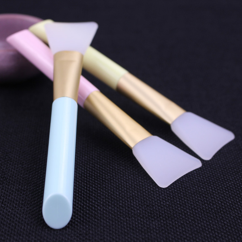 Facial Mask Brush Silicone Silica Gel Mud Mask DIY Stirring Applying Makeup 3 Colors Blending Brush Maquillaje Silicone Brush Silikonburste