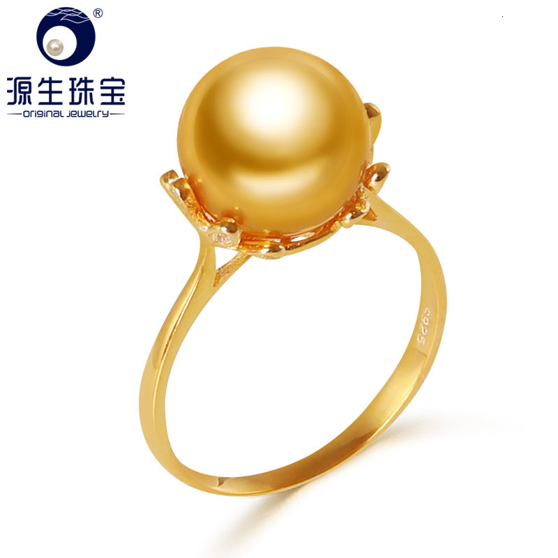 YS 10-11mm Natural Gold South Sea Cultured Pearl Ring 925 Sterling Silver Pearl Ring For Women Girl Fine Jewelry CJ191205
YS 10-11mm Natural Gold South Sea Cultured Pearl Ring 925 Sterling Silver Pearl Ring For Women Girl Fine Jewelry CJ191205