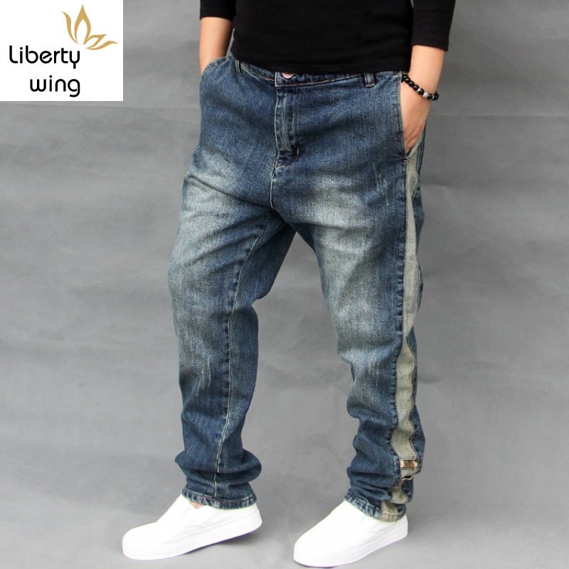 New Fashion Mens Loose Fit Harem Pants Plus Size Long Trousers Washed Casual Drop Crotch Jeans High Street Hip Hop Denim Pant, Blue
New Fashion Mens Loose Fit Harem Pants Plus Size Long Trousers Washed Casual Drop Crotch Jeans High Street Hip Hop Denim Pant, Blue