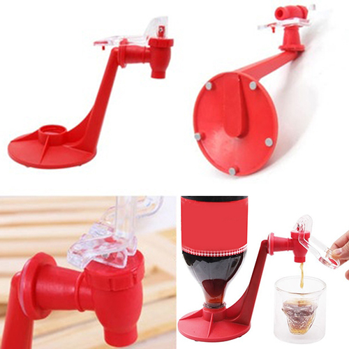 Creativo di plastica Soda Drink Dispense Gadget Party Kitchen Coke Drinking Automatic Dispenser Tool Nuovi strumenti per bere stile