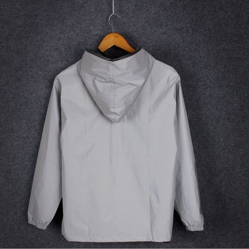 5XL 4XL Men's Full Reflective Jacket Light Hoodies Women Jackets Hip Hop Waterproof Windbreaker Hooded Streetwear Coats Man MX191026