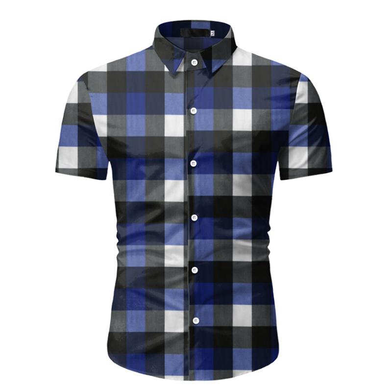 KISSQIQI Men Summer Short Sleeve Plaid Shirts Fashion Men Casual Shirts Polyester Slim Fit Maximum Asian Size -3XL
KISSQIQI Men Summer Short Sleeve Plaid Shirts Fashion Men Casual Shirts Polyester Slim Fit Maximum Asian Size -3XL