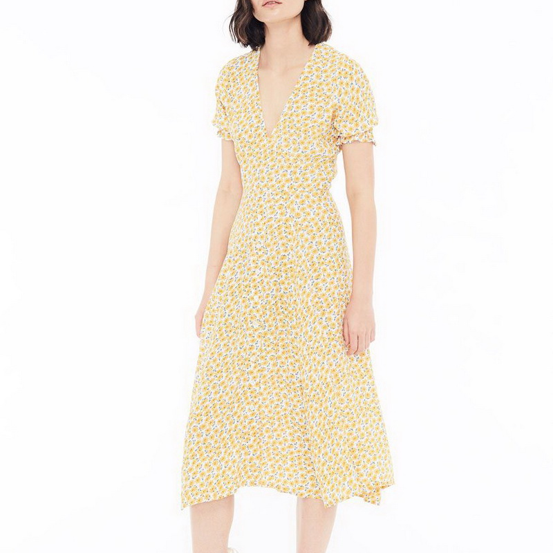 Summer Dress Women 2020 New Fashion V-Neck Short Sleeve Modern Lady Floral Prints Dresses
Summer Dress Women 2020 New Fashion V-Neck Short Sleeve Modern Lady Floral Prints Dresses