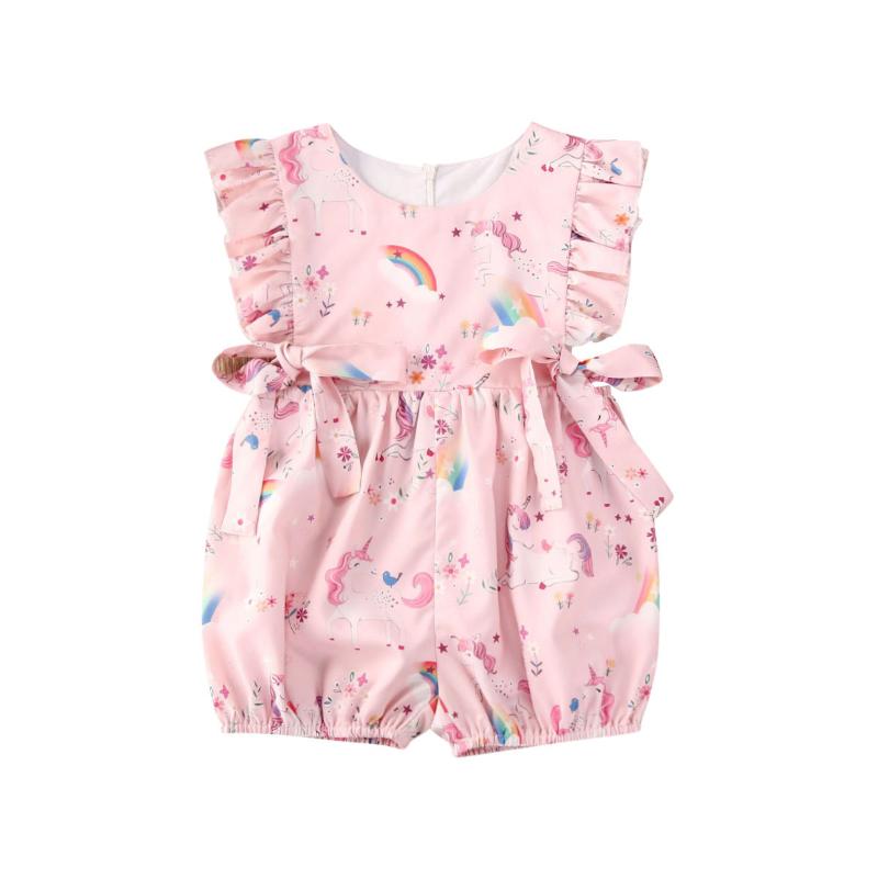 Fashion Baby Girl Rainbow Printed Jumpsuit Baby Fashion Ruffles Flying Sleeve Waist Bow One Piece Shorts, As pic
Fashion Baby Girl Rainbow Printed Jumpsuit Baby Fashion Ruffles Flying Sleeve Waist Bow One Piece Shorts, As pic