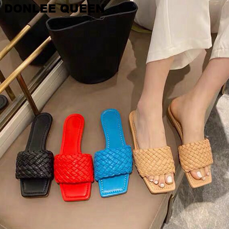 2020 New Square Toe Flat Slippers Women Fashion Weave Slides Casual Beach Flip Flops Candy Color Sandals Comfortable Shoes, Beige
2020 New Square Toe Flat Slippers Women Fashion Weave Slides Casual Beach Flip Flops Candy Color Sandals Comfortable Shoes, Beige