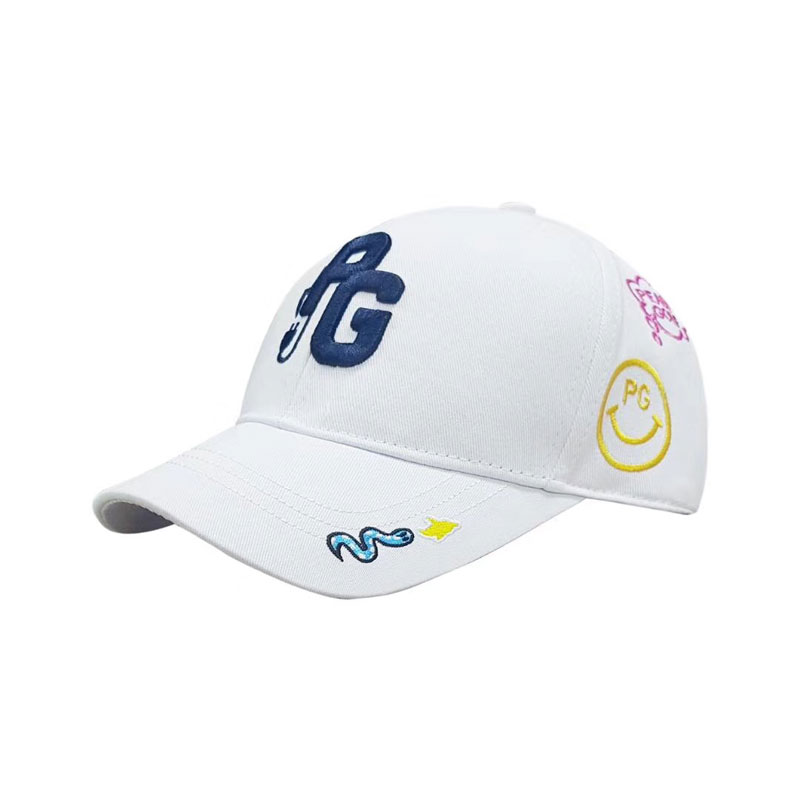 New Unisex PG Golf Hat Blue or White Color Cotton Baseball Cap Baseball Caps Embroidered Outdoor Sports Leisure Sun Hats