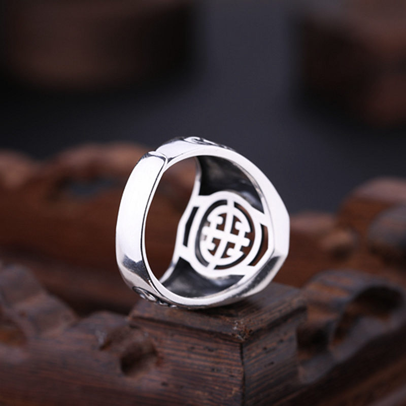 925 Silver Engagement Ring Unisex Sterling Semi Mount Ring Setting fit 12x15mm Oval Cabochon Amber Turquoise Art Deco Vintage