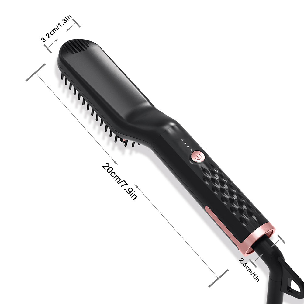3 in1 Beard Straightener Quick Heater Electric Straightener Curls Hair Comb Brush Men Women Multifunctional Hair Styling Tool