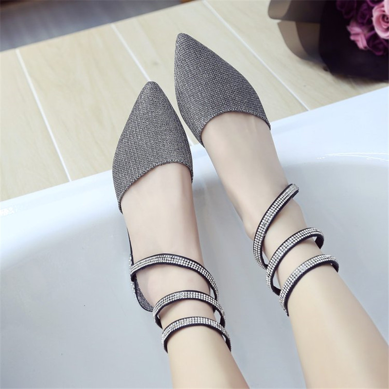 Hot Sale-summer Flat Sandals Women 2018 Summer Lady Shoes Women Pointed Toe Shoes Sandals Student Ladies Dress Shoes Sandalias Elegantes