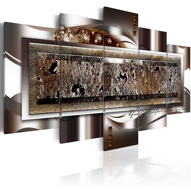 Hotel Painting Modern Picture Wall Art Canvas Painting Abstract Metal Effect Post for Living Room Office Decoration No Frame