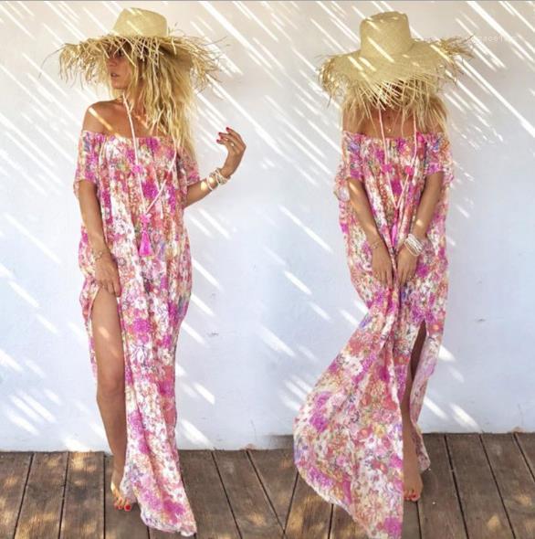 Printed Womens Bohemian Dresses Fashionable Designer Strapless Beach Vacation Dresses Summer Casual Womens Split Dresses Floral
Printed Womens Bohemian Dresses Fashionable Designer Strapless Beach Vacation Dresses Summer Casual Womens Split Dresses Floral