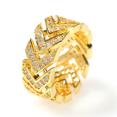 2020 New Gold Bling CZ Cubic Zirconia Mens Antique Arrow Finger Ring Band Iced Out Diamond Rings Hip Hop Valentine Day Jewelry Gift For Men