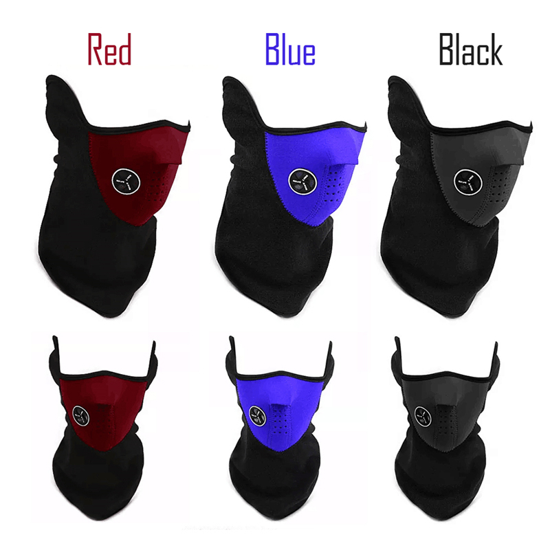 Motorcycle Mask Cycling Half Face Masks Neck Bicycle Skiing Racing Camping Winter Bike Windproof Scarf