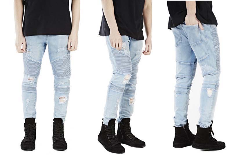 Mens Skinny jeans Runway slim Biker jeans denim Knee Hole hiphop pants Washed high quality, 1801
Mens Skinny jeans Runway slim Biker jeans denim Knee Hole hiphop pants Washed high quality, 1801